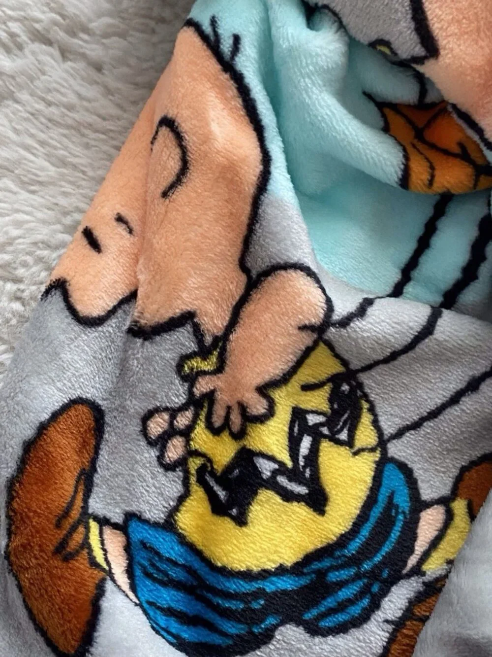 Peanuts Snoopy Charlie Brown Lucy Woodstock Fall Football Throw Blanket 50”x70”